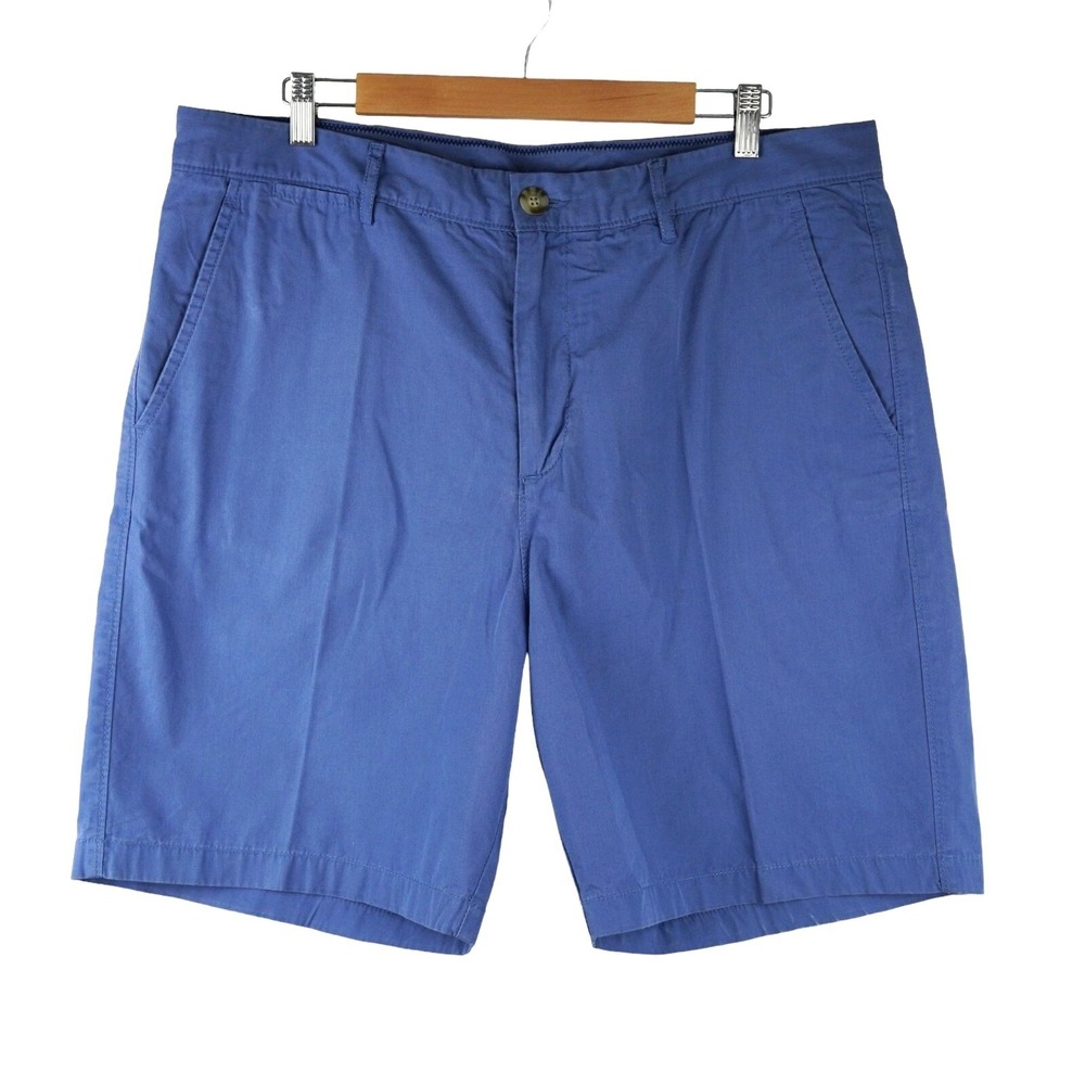 Johnnie-OMens Blue Cotton Chino Shorts Size 38 Surf Logo